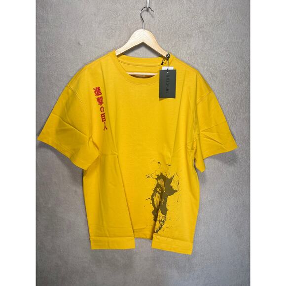 Rawgear Anime T-Shirt‎ Graphic Tee Yellow Mens Size Small 100% Cotton NWT - Picture 1 of 7